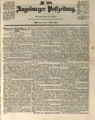 Augsburger Postzeitung Mittwoch 17. Mai 1848
