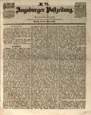 Augsburger Postzeitung Freitag 23. März 1849