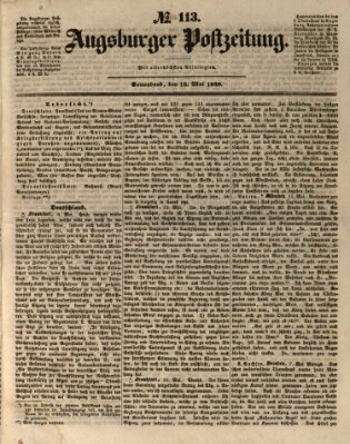Augsburger Postzeitung Samstag 12. Mai 1849