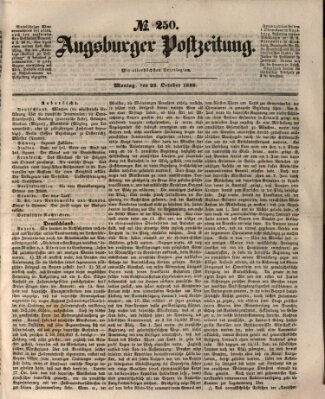 Augsburger Postzeitung Montag 22. Oktober 1849