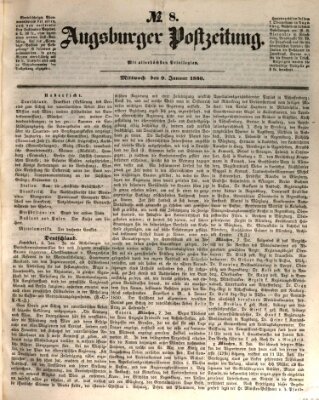 Augsburger Postzeitung Mittwoch 9. Januar 1850