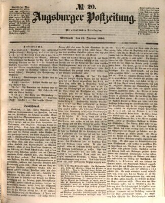Augsburger Postzeitung Mittwoch 23. Januar 1850