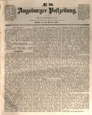 Augsburger Postzeitung Freitag 25. Januar 1850