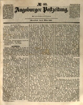 Augsburger Postzeitung Samstag 2. März 1850