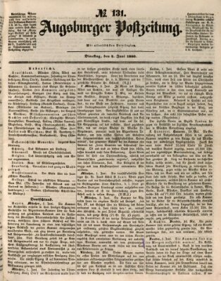 Augsburger Postzeitung Dienstag 4. Juni 1850