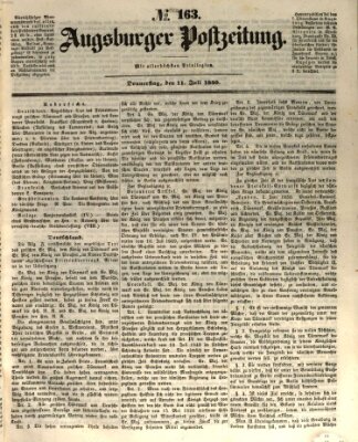 Augsburger Postzeitung Donnerstag 11. Juli 1850