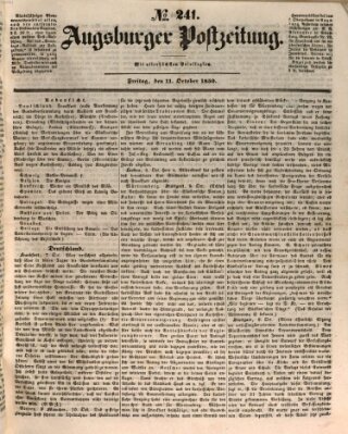 Augsburger Postzeitung Freitag 11. Oktober 1850