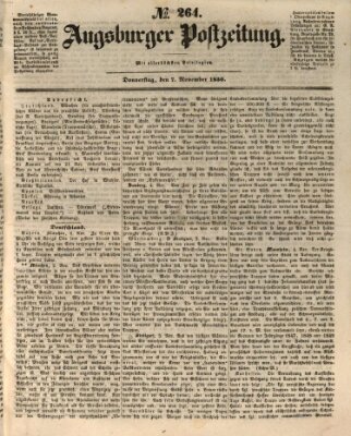 Augsburger Postzeitung Donnerstag 7. November 1850