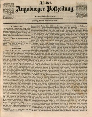 Augsburger Postzeitung Freitag 15. November 1850