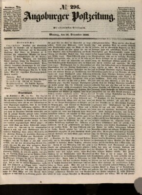Augsburger Postzeitung Montag 16. Dezember 1850
