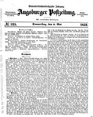Augsburger Postzeitung Donnerstag 6. Mai 1852
