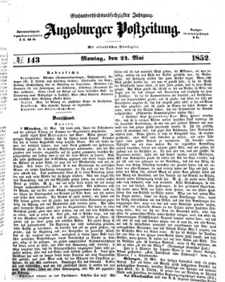Augsburger Postzeitung Montag 24. Mai 1852