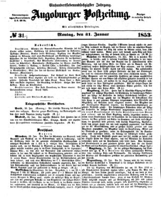 Augsburger Postzeitung Montag 31. Januar 1853