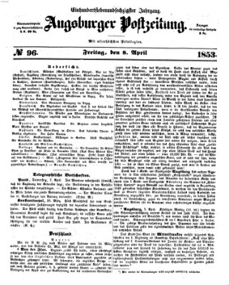 Augsburger Postzeitung Freitag 8. April 1853