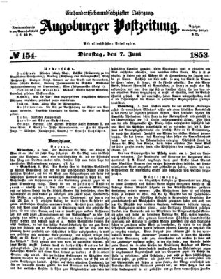 Augsburger Postzeitung Dienstag 7. Juni 1853