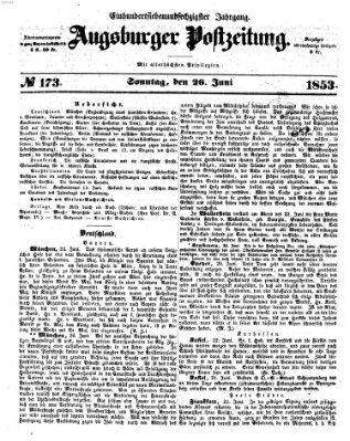 Augsburger Postzeitung Sonntag 26. Juni 1853