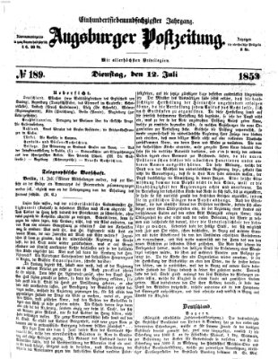 Augsburger Postzeitung Dienstag 12. Juli 1853