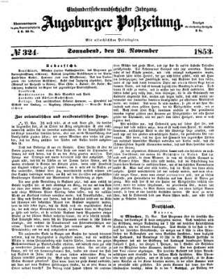Augsburger Postzeitung Samstag 26. November 1853