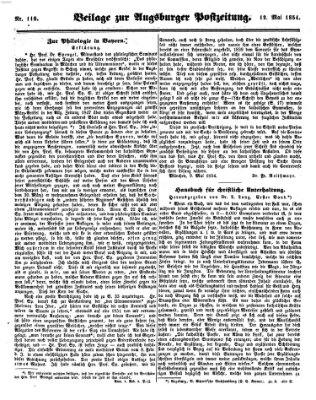 Augsburger Postzeitung Freitag 12. Mai 1854