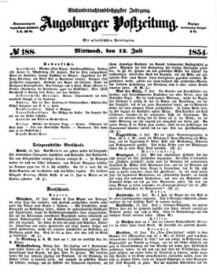 Augsburger Postzeitung Mittwoch 12. Juli 1854