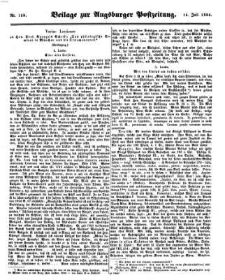 Augsburger Postzeitung Freitag 14. Juli 1854