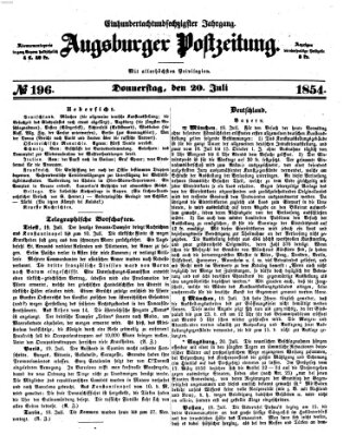 Augsburger Postzeitung Donnerstag 20. Juli 1854