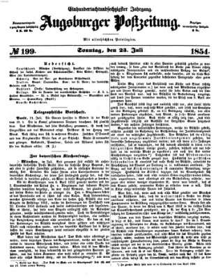 Augsburger Postzeitung Sonntag 23. Juli 1854