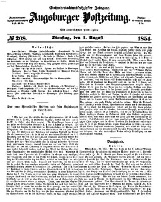 Augsburger Postzeitung Dienstag 1. August 1854