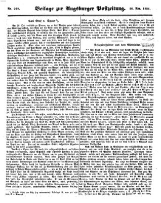Augsburger Postzeitung Donnerstag 16. November 1854