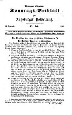 Augsburger Postzeitung Sonntag 12. November 1854