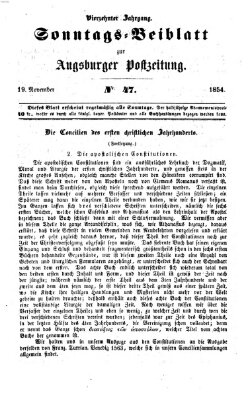 Augsburger Postzeitung Sonntag 19. November 1854