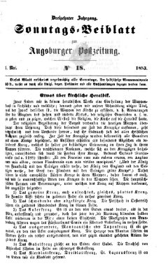 Augsburger Postzeitung Sonntag 1. Mai 1853