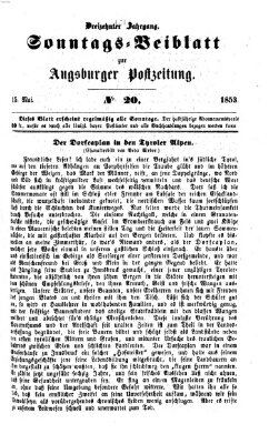 Augsburger Postzeitung Sonntag 15. Mai 1853