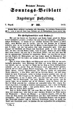 Augsburger Postzeitung Sonntag 7. August 1853