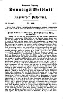 Augsburger Postzeitung Sonntag 18. September 1853