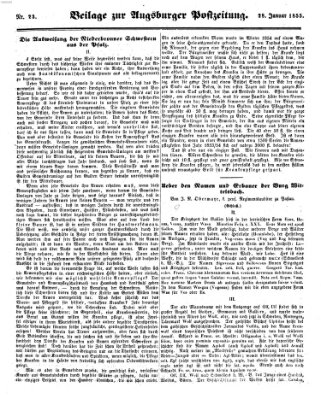 Augsburger Postzeitung Sonntag 28. Januar 1855