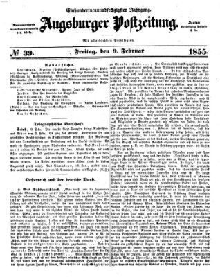 Augsburger Postzeitung Freitag 9. Februar 1855