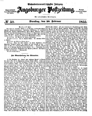 Augsburger Postzeitung Dienstag 20. Februar 1855