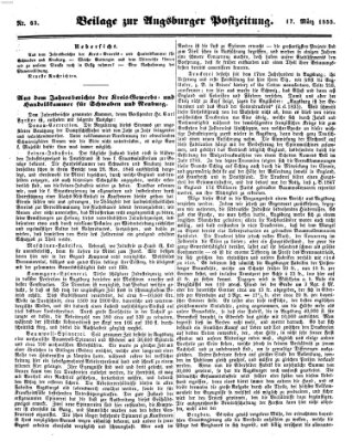 Augsburger Postzeitung Samstag 17. März 1855