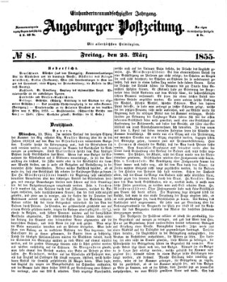 Augsburger Postzeitung Freitag 23. März 1855