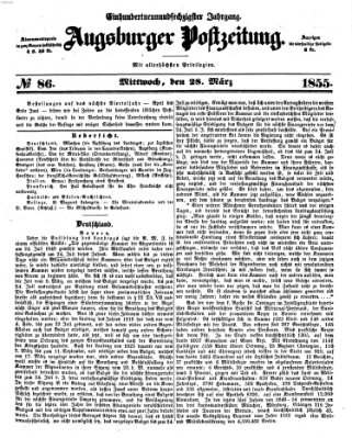Augsburger Postzeitung Mittwoch 28. März 1855