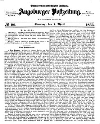Augsburger Postzeitung Sonntag 1. April 1855