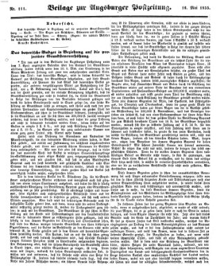 Augsburger Postzeitung Mittwoch 16. Mai 1855