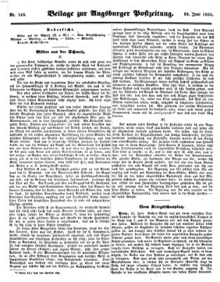 Augsburger Postzeitung Dienstag 26. Juni 1855