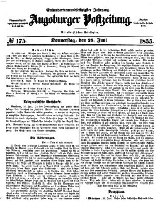 Augsburger Postzeitung Donnerstag 28. Juni 1855