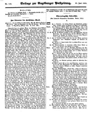 Augsburger Postzeitung Freitag 29. Juni 1855