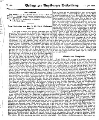 Augsburger Postzeitung Dienstag 17. Juli 1855