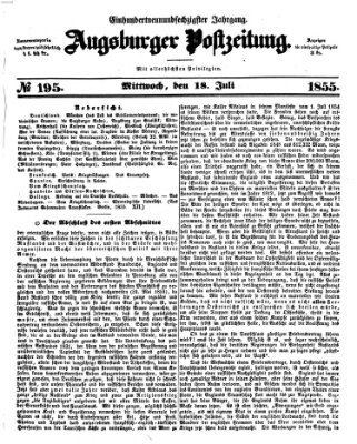 Augsburger Postzeitung Mittwoch 18. Juli 1855