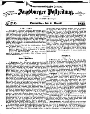Augsburger Postzeitung Donnerstag 2. August 1855