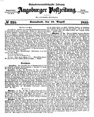 Augsburger Postzeitung Samstag 18. August 1855